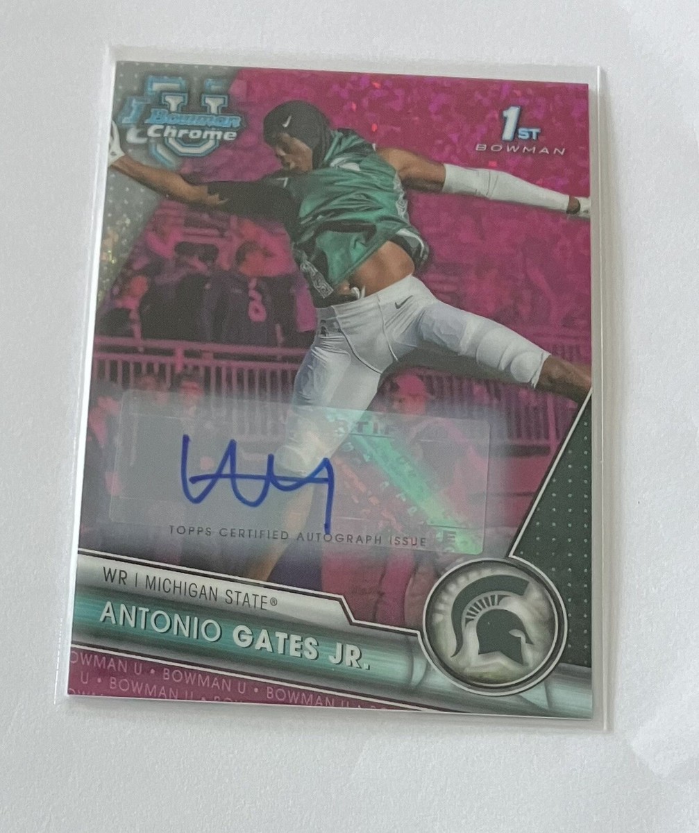 2023 Bowman Chrome University Antonio Gates Jr. RC Auto /150 Pink