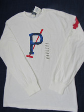 NWT POLO RALPH LAUREN BOYS LONG SLEEVE GRAPHIC MALLET T-SHIRT, COTTON, SIZE L