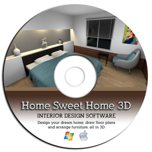 NEUF Sweet Home 3D-graphique-design d'intérieur CAO logiciel d'architecte-Windows/Mac-CD - Photo 1 sur 12