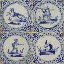 20x Blue Vintage Peel and Stick Tiles Sticker Bathroom Kitchen Self Adhesive