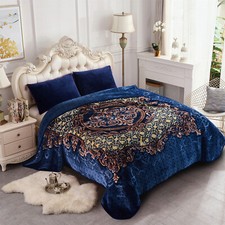 Korean Mink Heavy Blanket Thick Soft Warm Blankets Weight All Season 9Lbs 85x93