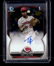 2023 Bowman Chrome #CPA-TF Trey Faltine Chrome Prospect Autographs