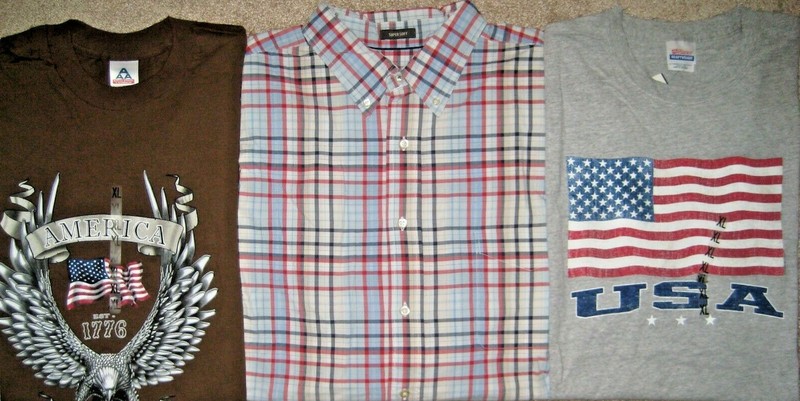 Lot of 3. 2 T-shirt+1 Shirt. Men's. XL. Short/Long sleeve. NWT. Americana
