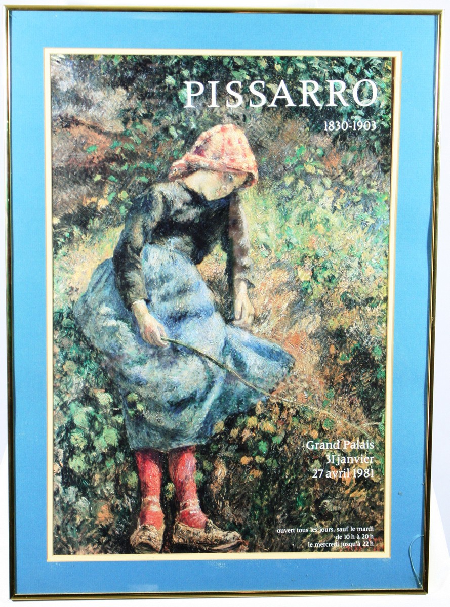 Camille Pissarro Grand Palais Vintage 1981 Framed Art Poster Print