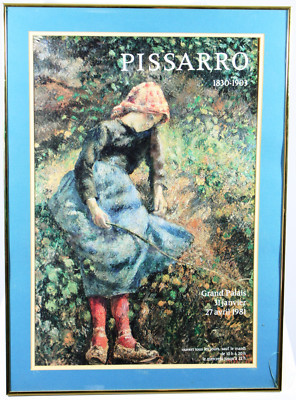 Camille Pissarro Grand Palais Vintage 1981 Framed Art Poster Print