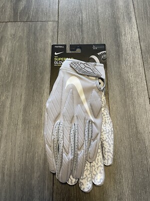 Men's Nike Superbad 5.0 Football Gloves Gray Print CJ9339-015 Sz XLarge New