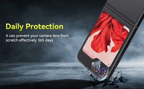 Ring For Samsung Galaxy Z Flip 6 5 Lens Protector Alloy Glass Metal Camera Film - Picture 12 of 24