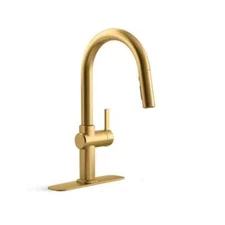 Kohler Clarus Pull-Down Kitchen Faucet Single Handle Brushed Moderne Brass