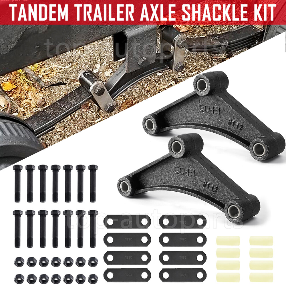 SPARKWHIZ Tandem Trailer Axle Shackle Kit Heavy Duty For Double Eye Spring NEW