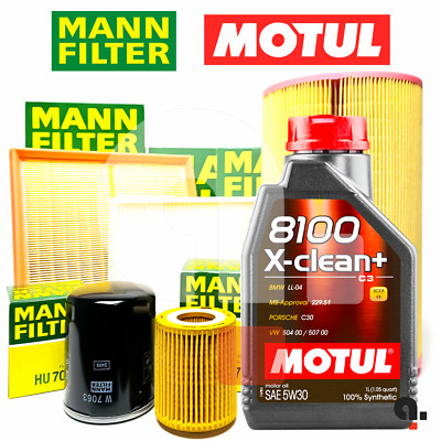 BMW X1 E84 sDrive 16d 18d 20d Wartungs-Kit Filter Öl Motul 5W30 6L