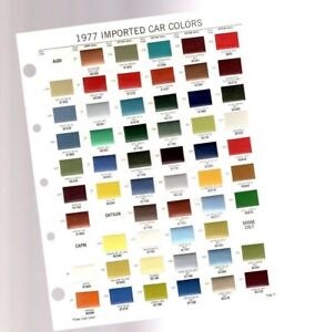 Audi Paint Colours Chart