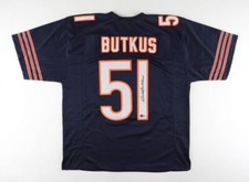 Dick Butkus Signed Chicago Bears Jersey (Beckett) 8×Pro Bowl 1965–1972 L.B.