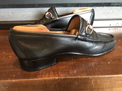 Gucci Men's Vintage Black Leather Horsebit Loafers Size EU Gucci Men's Vintage Black Leather Horsebit Loafers Size EU