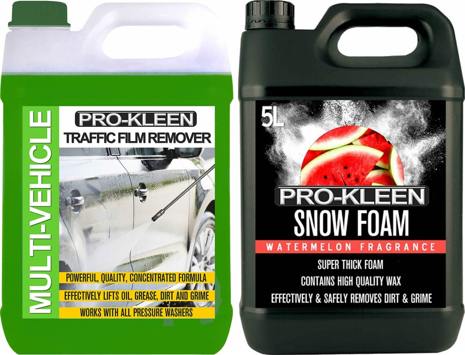 ProKleen Traffic Film Remover Multi Vehicle TFR & Watermelon Snow Foam Car 10L
