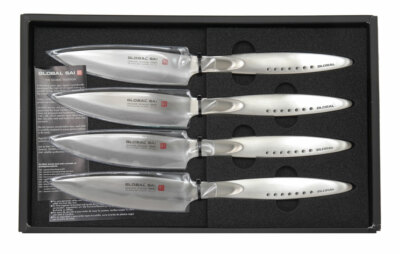 GLOBAL SAI CROMOVA 18 SANSO -  Steakmesserset - Sonderpreis - 4 Steakmesser