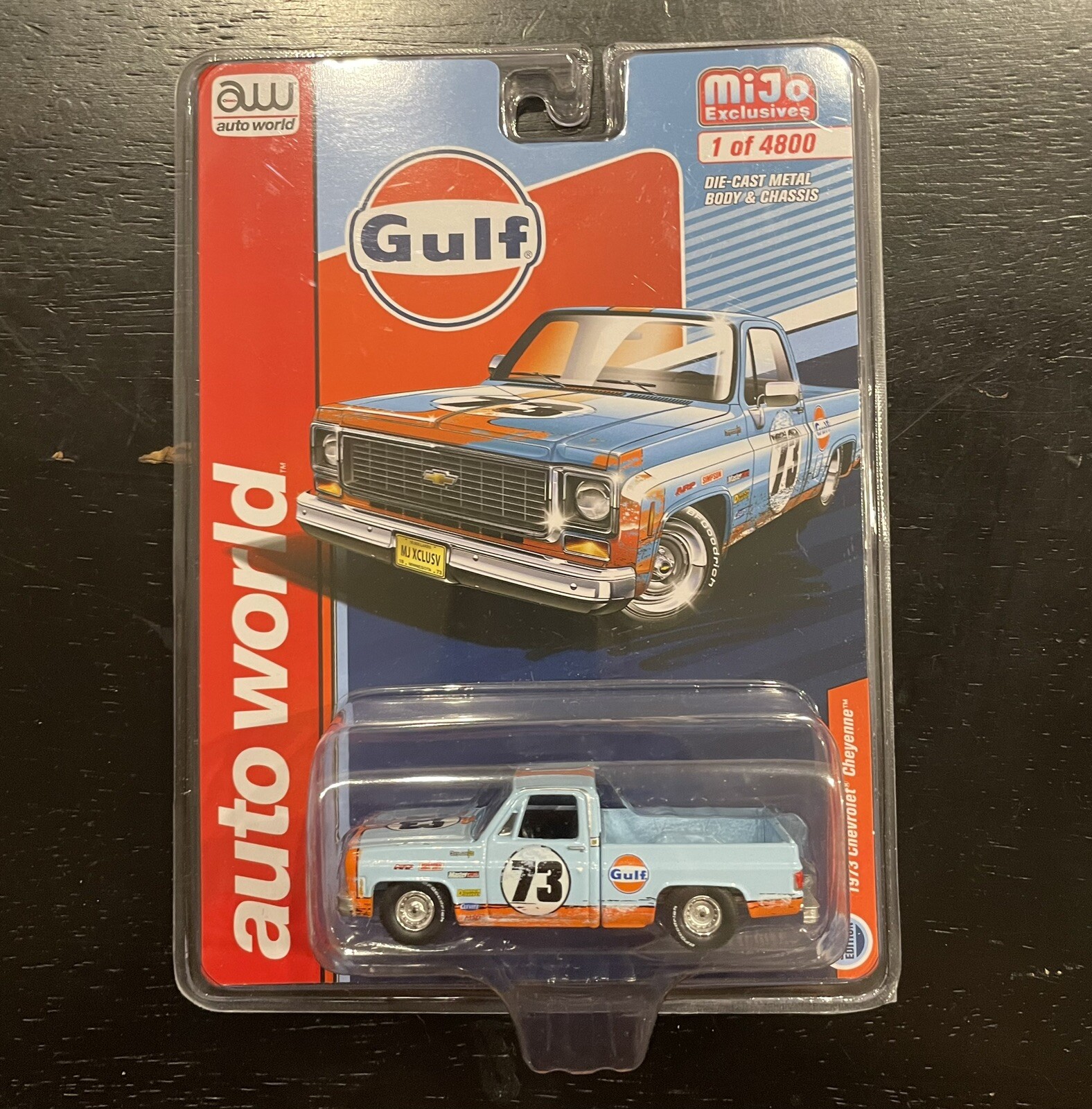 Auto World 1973 Chevrolet Square C10 Cheyenne Pick up Gulf Oil 1 of 4800
