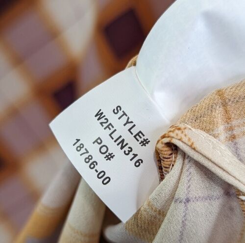 Prana Dress Women XL Flint Plaid Maxi Shirt Long Button Cover Up Sheer Umber $99 - Picture 11 of 17