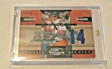 DAN FOUTS 08 DONRUSS CLASSICS RELIC GAME USED DUAL JERSEY AUTO 01/25 SIGNED CARD