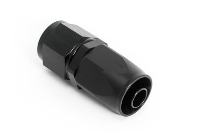 Alu Fitting Dash 6 / -6 AN / JIC 6 Anschluss gerade Schwarz eloxiert