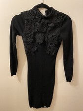 Lipsy Black Knit Dress With Embellishment Detail