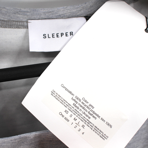 Sleeper Weekend Chic Pajama Set NEW Grey 2 Pc Feather Trim Matching Set Size L - Picture 6 of 11