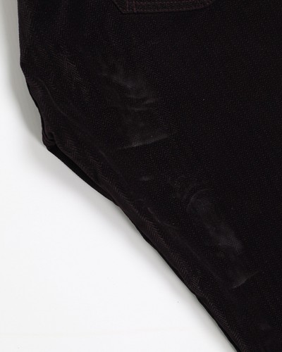 00s GAS Straight Fit Velvet Trousers Black/Blue W31 - Picture 10 of 11