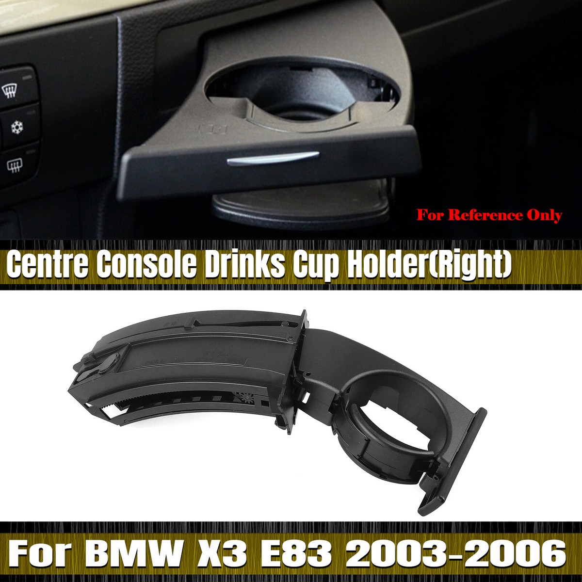 Center Console Right Cup Holder Bracket For BMW X3 E83 2003-2006