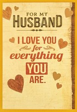 'For My Husband " Birthday Large Format Greeting Card 5.5x8.0" Envelope