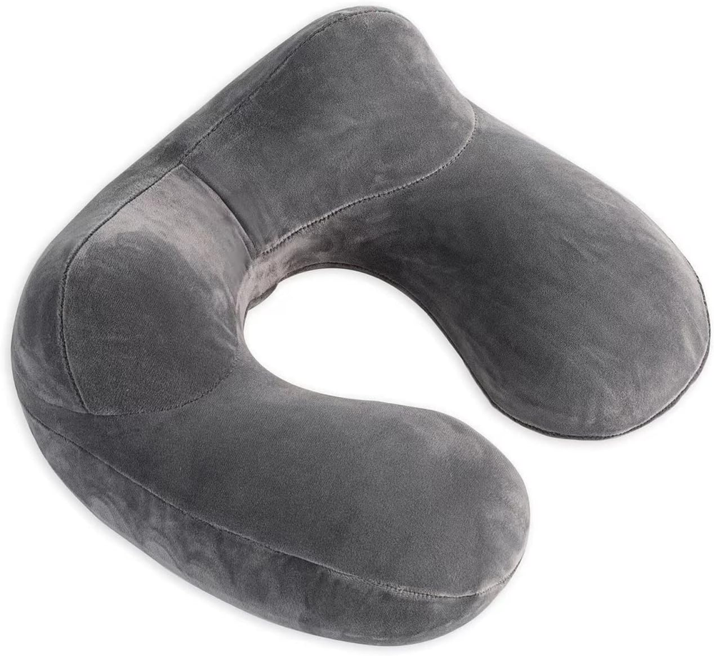 Inflatable Neck Pillow for Travel - Support on Airplanes Cars Trains Camping