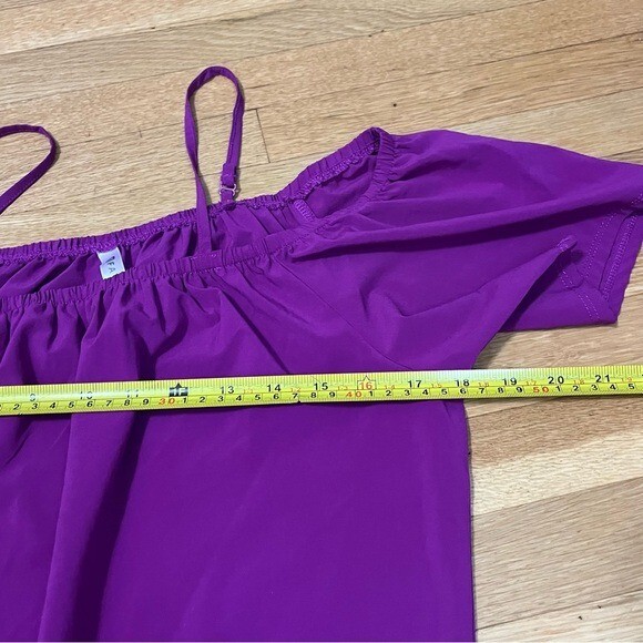Fabletics Pur Purple Romper Adjustable Strap Off … - image 13
