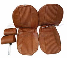 New Seat Covers Upholstery Mgb 1970-72 Made In Uk Headrests Autumn Leaf
