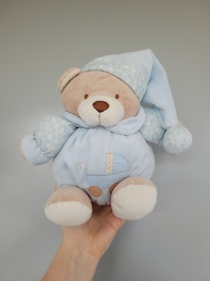 TJM Special Delivery molliger Teddybär blau Kinderwagenmotiv weicher Plüsch 10 Zoll Rassel