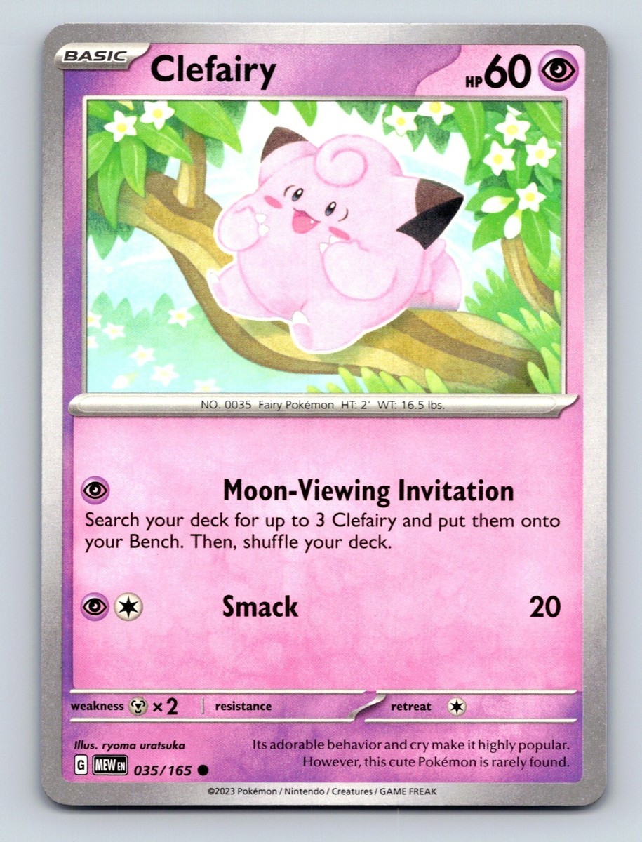 Clefairy HP 60 Moon Viewing Invitation Smack Rarity Pink Fairy