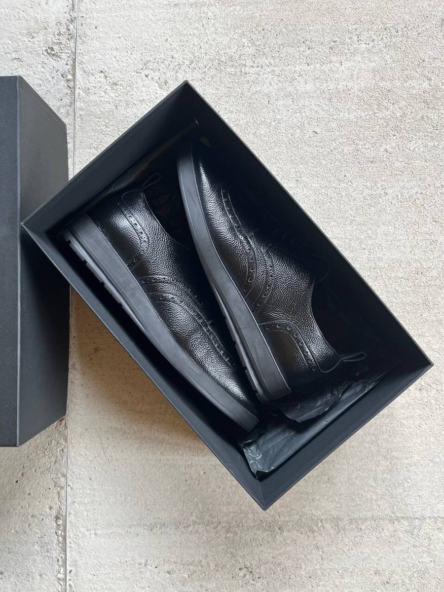 Dior Homme Kris Van Assche Derby Grained Calfskin / Denim Mens US8