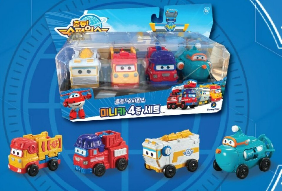 Super Wings Season 6 Mini Car 4 Set Herry Rover Lemi Locky Baby