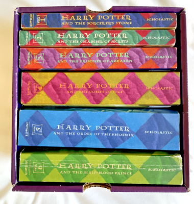 Harry Potter Paperback Box Set 1-6 JK Rowling Scholastic In Box