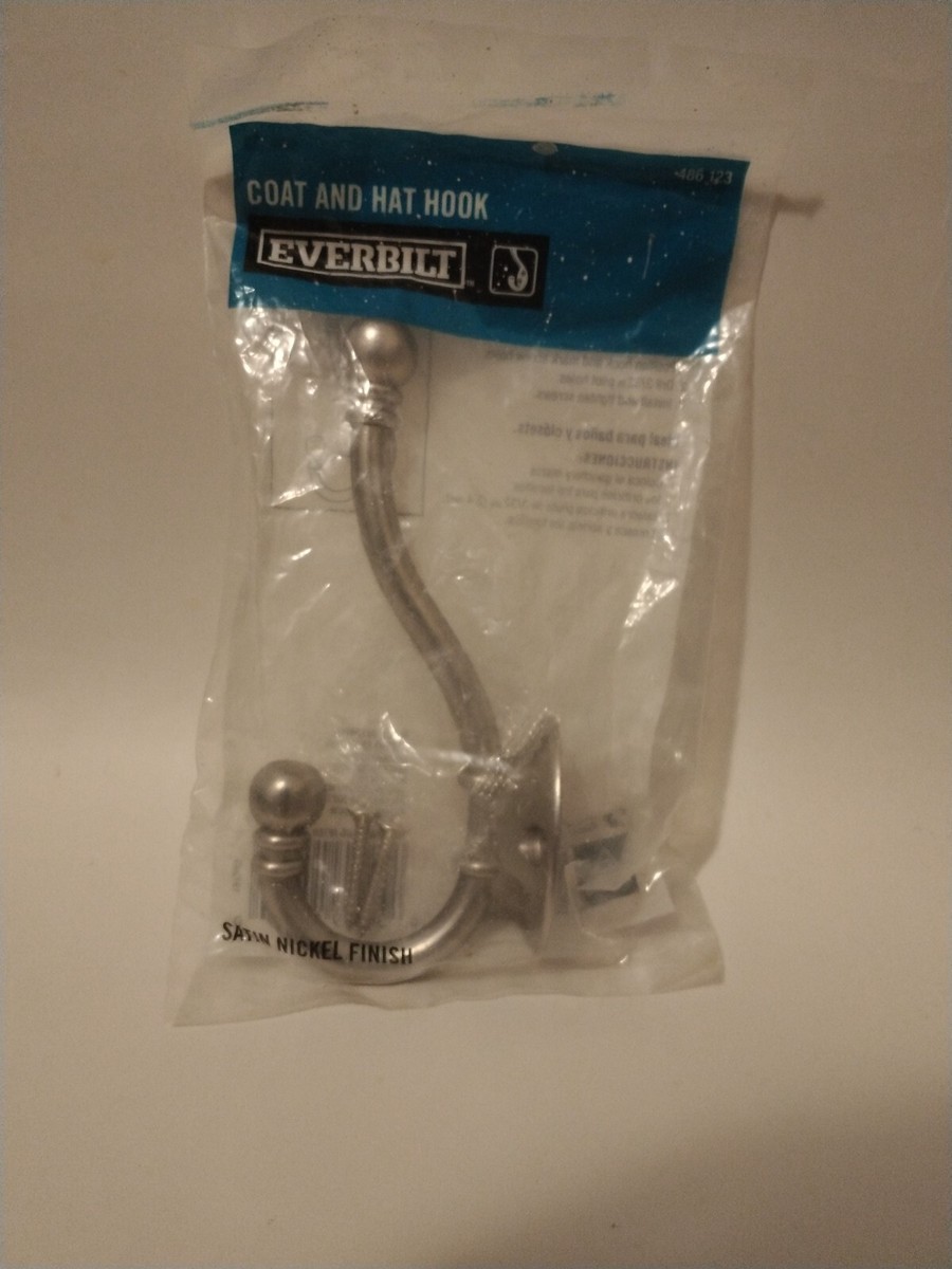 Everbilt Decorative Coat and Hat Hook Satin Nickel