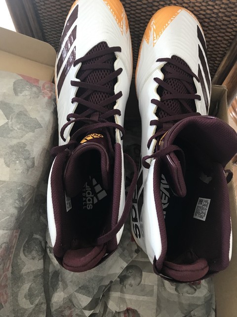 maroon adidas football cleats