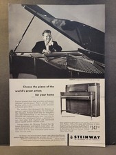 1953 Steinway Piano Upright Mahogany Vintage Print Ad Eugene List Wall Art