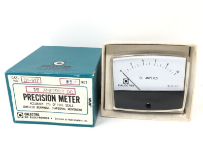 Calectro Precision 10 AMP DC Meter DI-917 Hydrometals Japan NOS GC Electronics