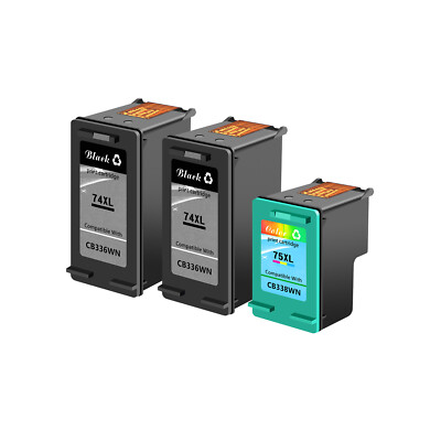 74XL 75XL Ink Cartridge replacement for HP Photosmart C4580 C4480