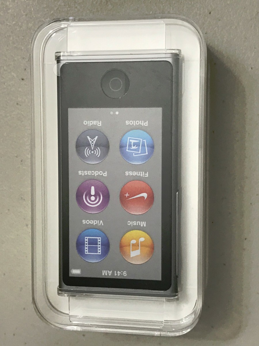 Apple iPod Nano 7th Generation ME971LL/A 16GB Space Gray FM AAC