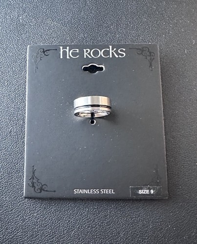 He Rocks Jewellery Men’s Stainless Steel Ring /band Size 9 MRSP $40 | eBay