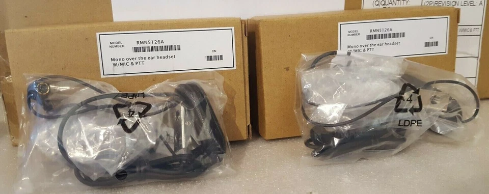 LOT OF 50 Motorola Mono over the ear Headset W/ Mic & Push-to-Talk RMN5126A - Image 2 of 4