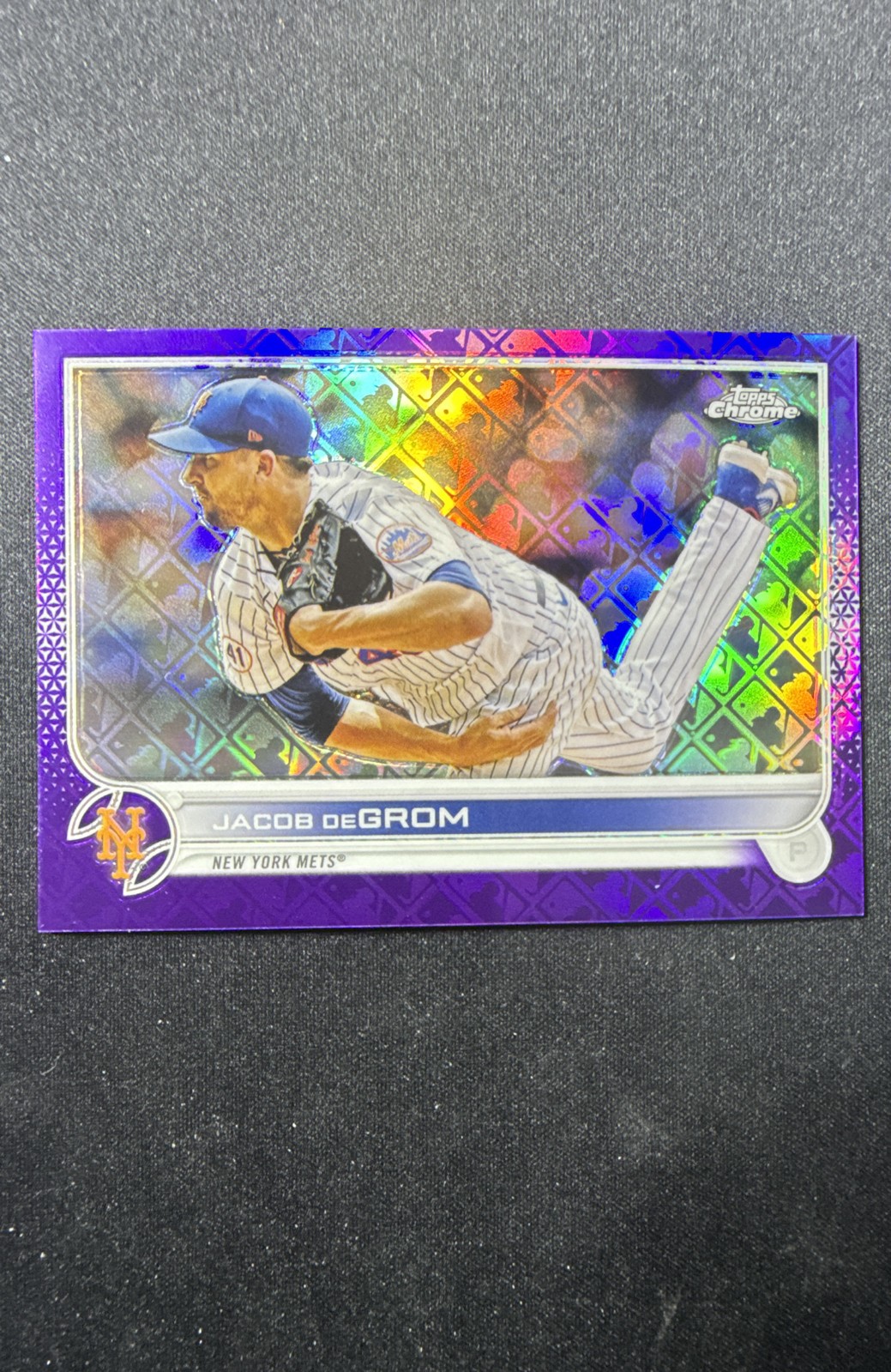 2022 Topps Chrome Logofractor Edition - Jacob deGrom #78 Purple Refractor /250