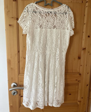 Sommerkleid Damen A-Linie aus weißer Spitze,...