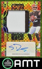 Shedeur Sanders RC Patch Auto 2025 Panini Select 6/10 Prime Selection Gold Prizm