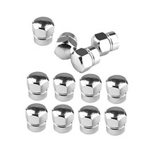 12Pcs Car Tire Valve Stem Caps, Aluminum Alloy Heavy Duty Stem Covers in Silver