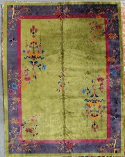 New Chinese Art Deco Rug Nichols Carpet in 4 x 6 feet.