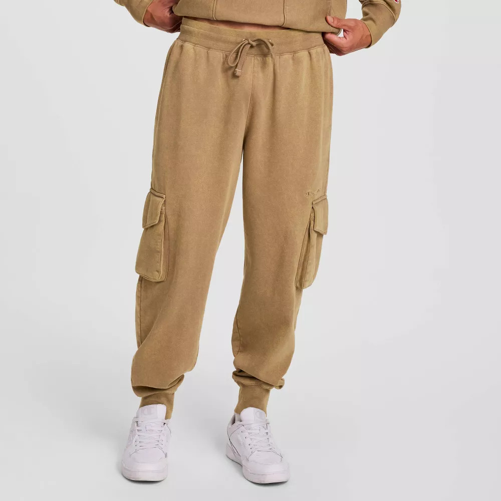 Champion Mens Washed Cargo Fleece Jogger Pants - Sand Pepper S 2490₽